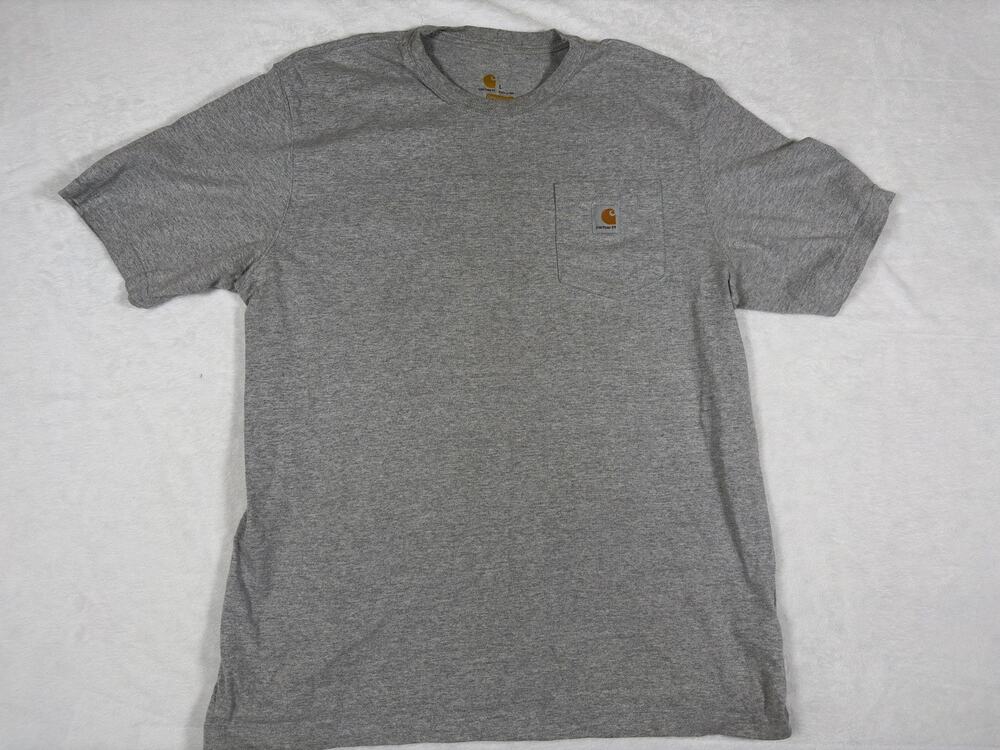 Carhartt Men’s L Gray Loose Fit Pocket T-Shirt Short Sleeve Workwear Tee